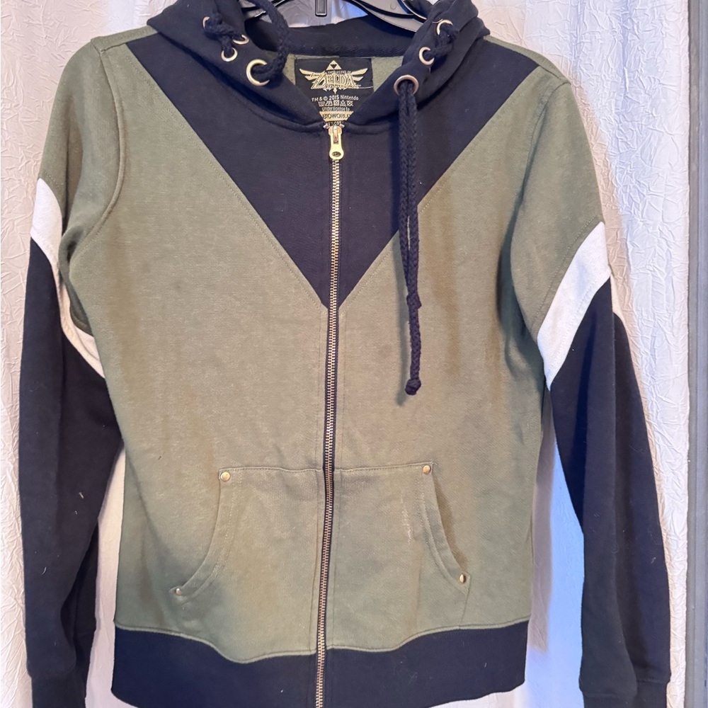 Bioworld Legend of Zelda Green and Black Hoodie